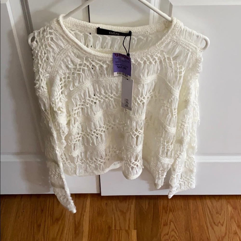 Cut25 crochet sweater NWT
